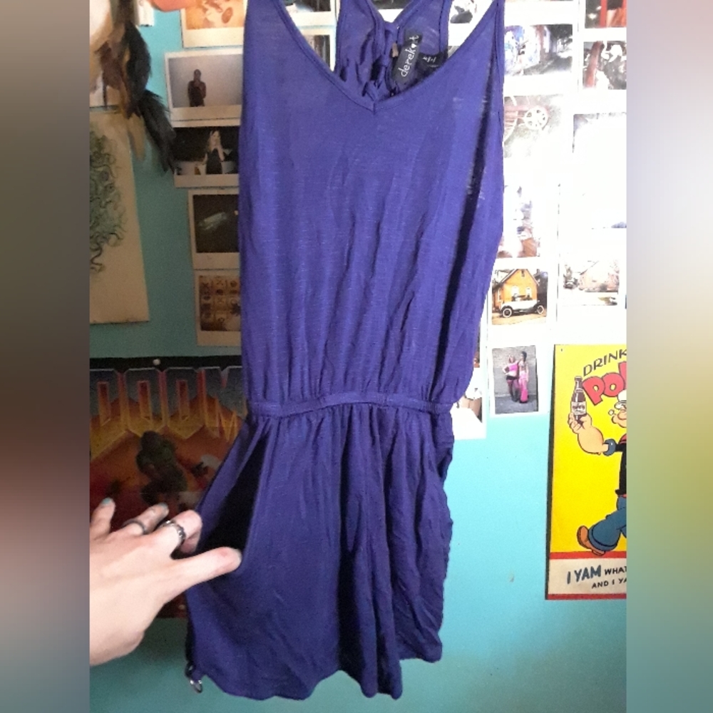Comfy blue shorts romper